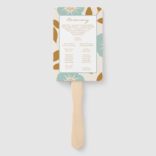 Blue Floral Wedding ハンドファン (裏面)