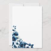 Blue Floral Wedding 招待状 (裏面)
