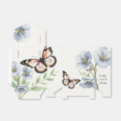 Blue Floral Wedding Favor Boxes フェイバーボックス (折り畳みなし)