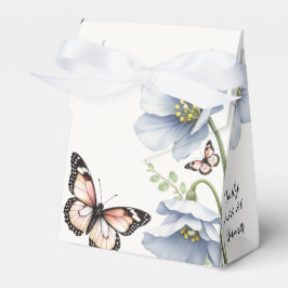 Blue Floral Wedding Favor Boxes フェイバーボックス