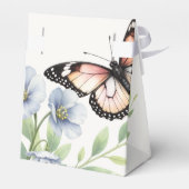 Blue Floral Wedding Favor Boxes フェイバーボックス (裏面サイド)