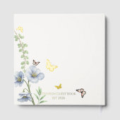 Blue Floral Wedding Guest Book ゲストブック (裏面)