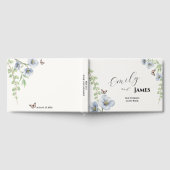 Blue Floral Wedding Guest Book ゲストブック (全面)