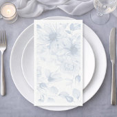 Blue Floral Wedding Guest Towels for Table