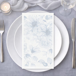 Blue Floral Wedding Guest Towels for Table