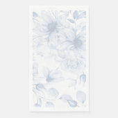 Blue Floral Wedding Guest Towels for Table (正面)