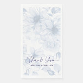 Blue Floral Wedding Guest Towels – Thank You (正面)