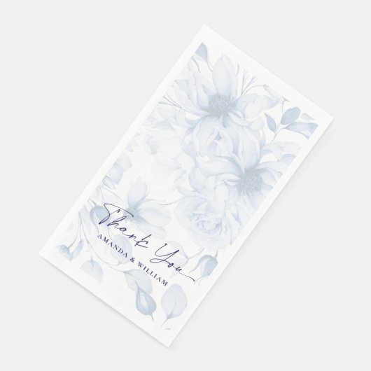 Blue Floral Wedding Guest Towels – Thank You (コーナー)