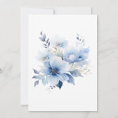 Blue Floral Wedding Invitation 招待状 (裏面)