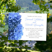 Blue Floral Wedding Invitations 招待状