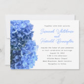 Blue Floral Wedding Invitations 招待状 (正面)