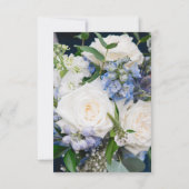 Blue Floral Wedding RSVP Card (裏面)