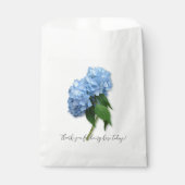 Blue Floral Wedding Thank You Message フェイバーバッグ (正面)