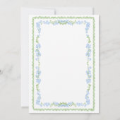 Blue Floral Whimsical Baby Shower 招待状 (裏面)