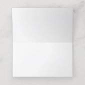 Blue floral wreath gold cross boy baptism プレイスカード (内部開封)