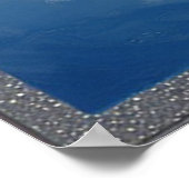 Blue Flower Against Bright Cloudy Sky ポスター (角)