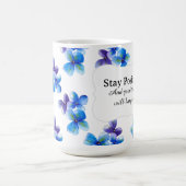 Blue flower coffee mug positive statement  コーヒーマグカップ (中央)