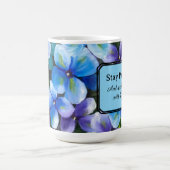Blue flower coffee mug positive statement  コーヒーマグカップ (中央)