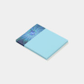 Blue Flower Fantasy Pattern, Abstract Fractal Art ポストイット (アングル)