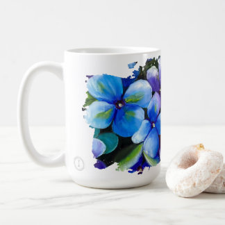 Blue flower Love is the answer love mug コーヒーマグカップ