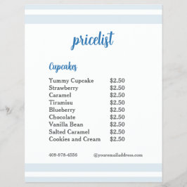  Blue Flower Mixer Cupcake Pricelist  チラシ