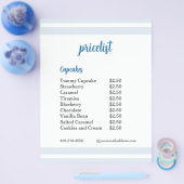 Blue Flower Mixer Cupcake Pricelist  チラシ (シングル)