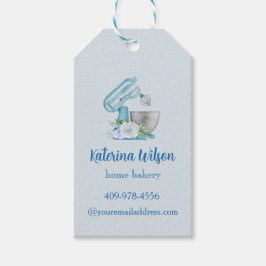  Blue Flower Mixer Logo Brand  ギフトタグ