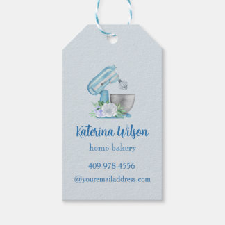  Blue Flower Mixer Logo Brand  ギフトタグ