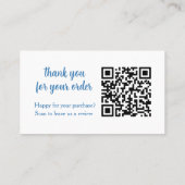  Blue Flower Mixer QR Code Leave us a review 名刺 (裏面)