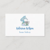  Blue Flower Mixer QR Code Leave us a review 名刺 (正面)