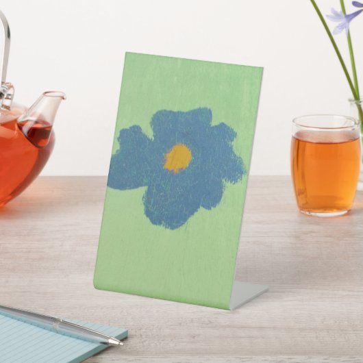 Blue Flower Painting 台座サイン (インサイチュ)