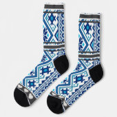 Blue flower patten Socks ソックス (左)