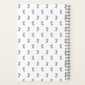 Blue Flower Personalized Journal Notebook ノートブック (裏面)