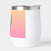 Blue flower with pink background (左面)