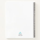 Blue Flower with pink background ノートブック (裏面)