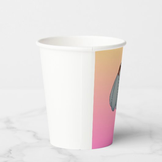 Blue flower with pink background 紙コップ (右)