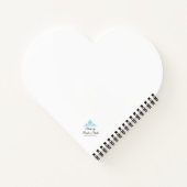 Blue Flower with pink background heart ノートブック (裏面)