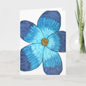 Blue Flower with white background blank カード (正面)