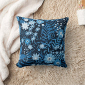 Blue Flowers クッション (ブランケット)