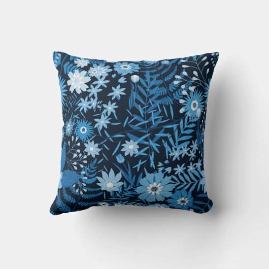 Blue Flowers クッション (裏面)