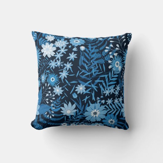 Blue Flowers クッション (正面)
