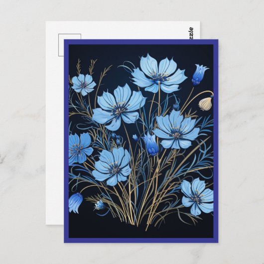 BLUE FLOWERS #1 ポストカード (正面/裏面)