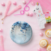 Blue Flowers and Pearls ペーパーボウル (パーティー)