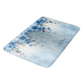 Blue Flowers and Pearls Bath Mat バスマット (アングル)