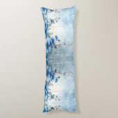Blue Flowers and Pearls Body Pillow ボディピロー (裏面 (縦))