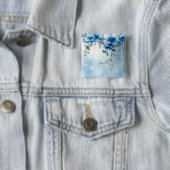 Blue Flowers and Pearls Button 缶バッジ (インサイチュ)