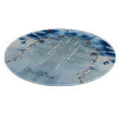Blue Flowers and Pearls Cutting Board カッティングボード (角)