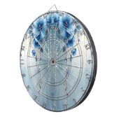 Blue Flowers and Pearls Dartboard ダーツボード (正面右)