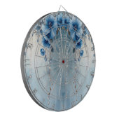 Blue Flowers and Pearls Dartboard ダーツボード (正面左)