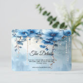 Blue Flowers and Pearls Detail エンクロージャーカード (スタンド正面)